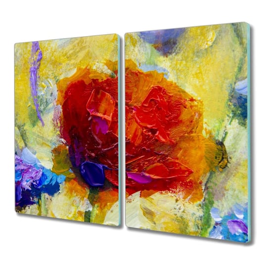 Deska 2x30x52 Kwiat malowany z nadrukiem z grafiką, Coloray Coloray