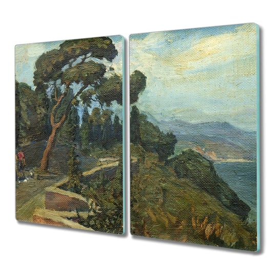 Deska 2x30x52 Malarstwo drzewa przyroda z grafiką, Coloray Coloray