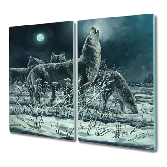 Deska 2x30x52 Malarstwo zwierzęta wilki na prezent, Coloray Coloray