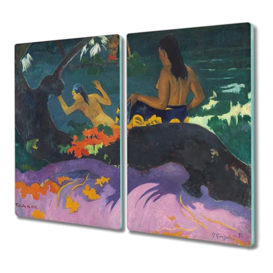 Deska 2x30x52 Wieś chaty tubylcy Gauguin z grafiką, Coloray Coloray