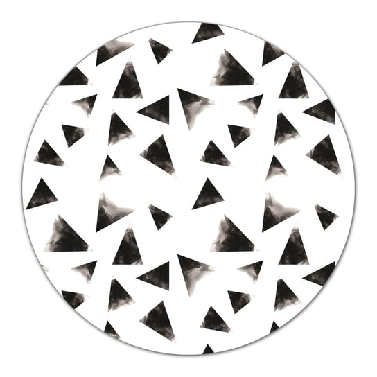 Deska Czarno-białe trójkąty Nowoczesny wzór fi40, Coloray Coloray