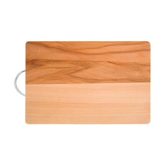 Deska do krojenia drewniana prostokątna z metalową rączką Woody 30 x 20 cm DOMOTTI Domotti