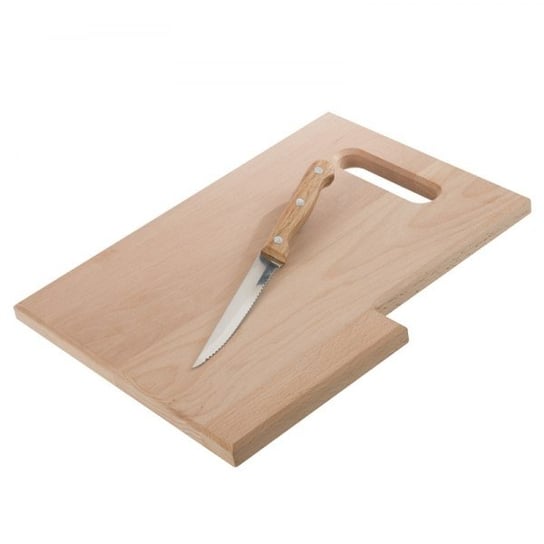 Deska Do Krojenia Drewniana Z Nożem Lizzano Basic