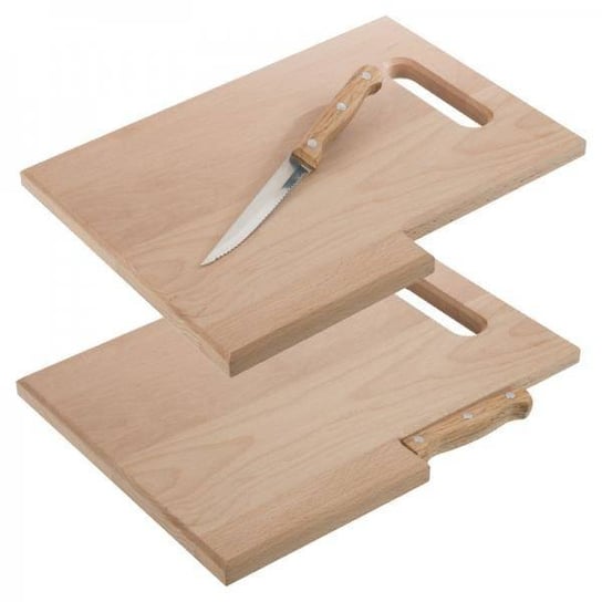 Deska do krojenia drewniana z nożem LIZZANO Basic