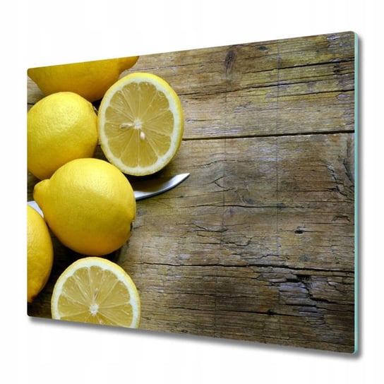 Deska do krojenia - osłona kuchenna - wzór Cytryny na drewnie 60x52 Inna marka