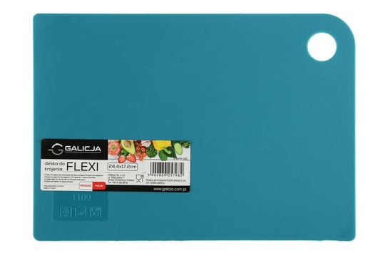 Deska do krojenia plastikowa turkusowa Flexi 24x17 cm Galicja