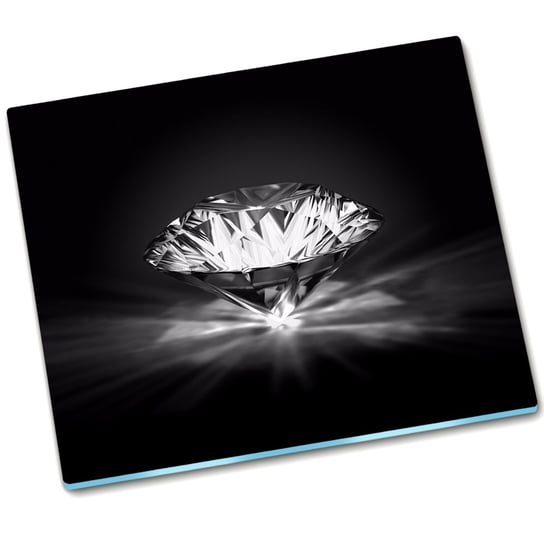 Deska do krojenia szklana Diament Czarny - 60x52 cm Tulup