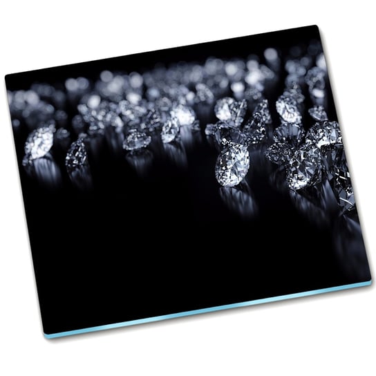 Deska do krojenia szklana Diamenty Czarny - 60x52 cm Tulup