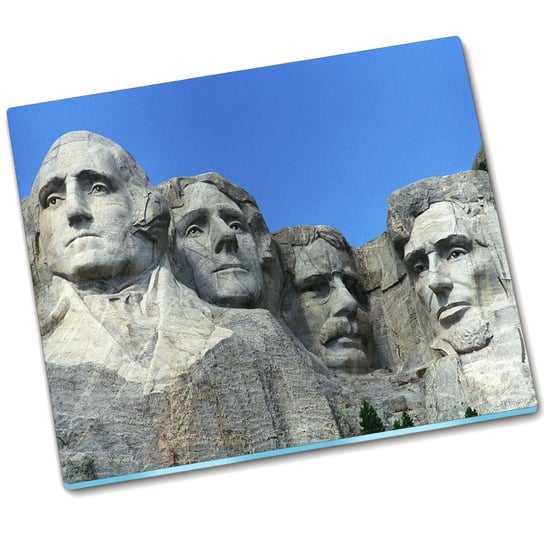 Deska do krojenia szklana Mount Rushmore - 60x52 cm Tulup