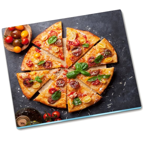 Deska do krojenia szklana Pizza Pomidory - 60x52 cm Tulup
