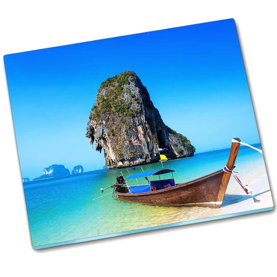 Deska do krojenia szklana Plaża Tajlandia - 60x52 cm Tulup