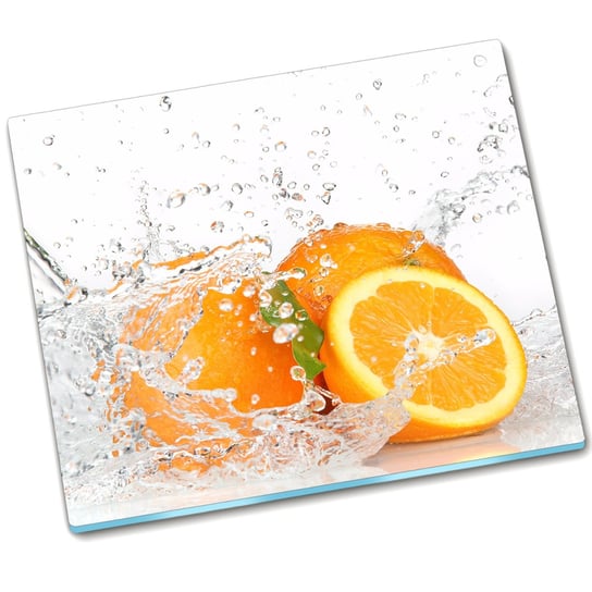 Deska do krojenia szklana Pomarańcze Woda - 60x52 cm Tulup