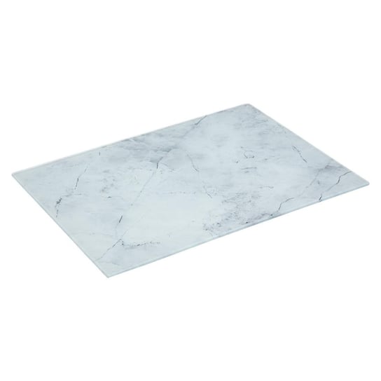 Deska do krojenia, szklana z marmurowym wzorem, biała, 30 x 40 cm 5five Simple Smart