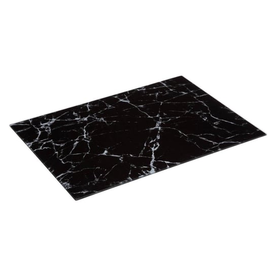Deska do krojenia, szklana z marmurowym wzorem, czarna, 30 x 40 cm 5five Simple Smart
