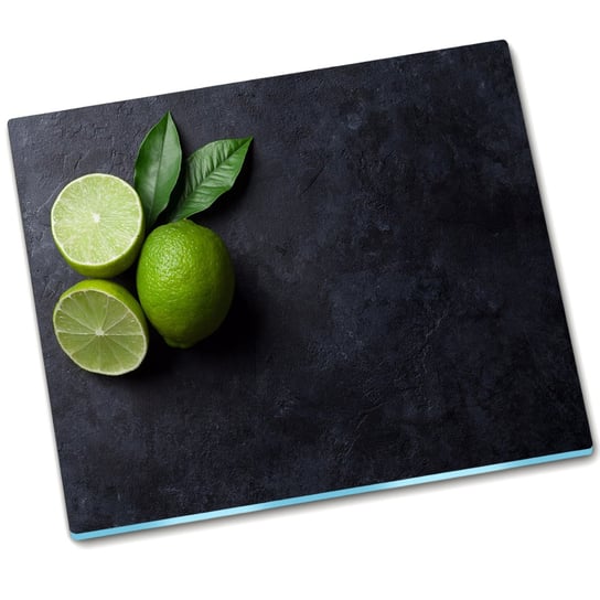 Deska do krojenia szklana Zielone limonki - 60x52 cm Tulup