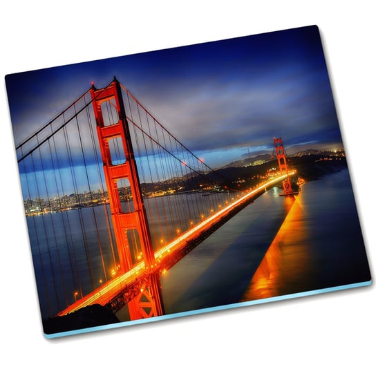 Deska do krojenia szkło Golden Gate Most - 60x52 cm Tulup