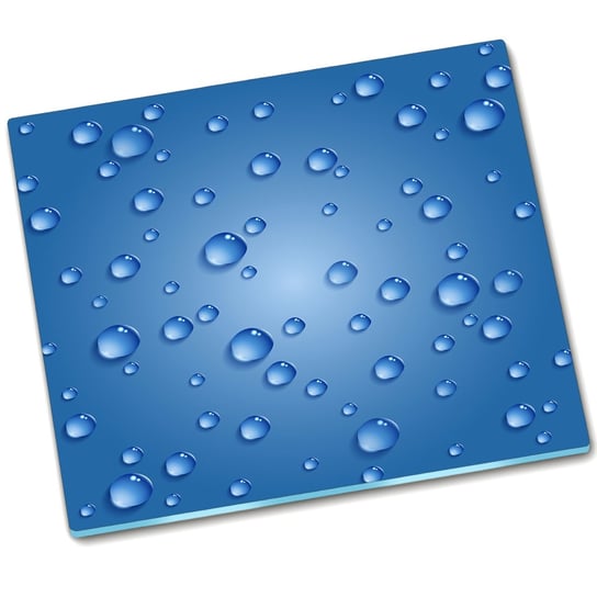 Deska do krojenia szkło Krople wody - 60x52 cm Tulup