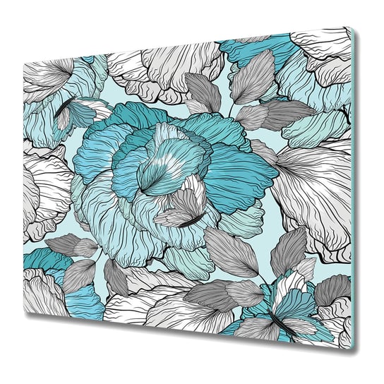 Deska Do Krojenia ze Szkła Hartowanego 60x52 cm - Kwiatowa kompozycja Coloray