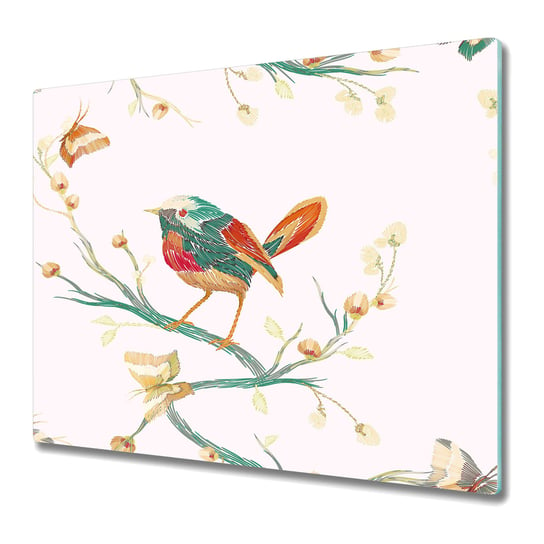Deska Do Krojenia ze Szkła Hartowanego 60x52 cm - Malowane ptaki Coloray