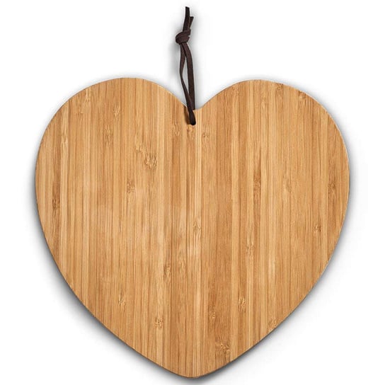 Deska do krojenia ZELLER, serce, brązowa, 28x26x1.5 cm Zeller