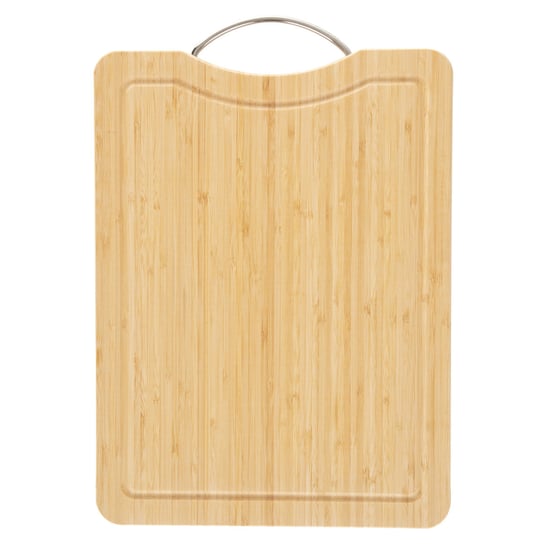 Deska drewniana do krojenia i serwowania BAMBOU z metalowym uchwytem 40x30x1,6 cm HOMLA Homla