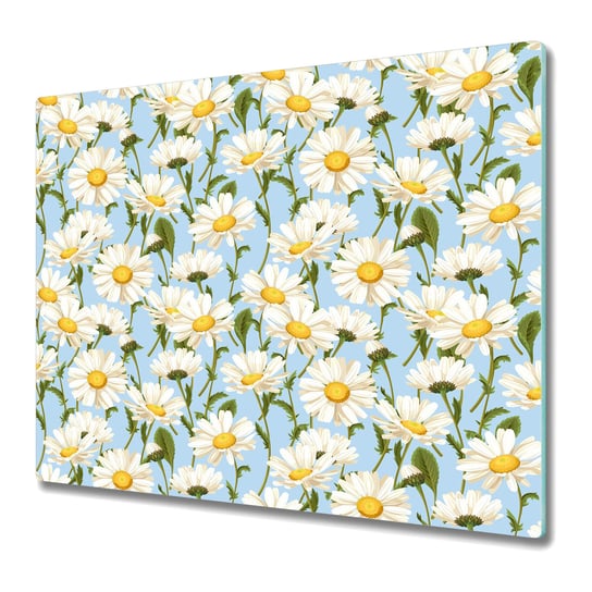 Deska Kuchenna z Printem 60x52 cm - Kwiaty rumianku Coloray