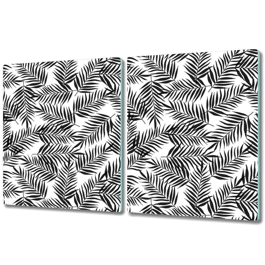 Deska Kuchenna z Wyjątkowym Printem - 2x 40x52 cm - Czarne liście palmy Coloray
