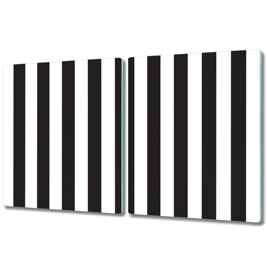Deska Kuchenna z Wyjątkowym Printem - 2x 40x52 cm - Czarno-biały wzór w paski Coloray