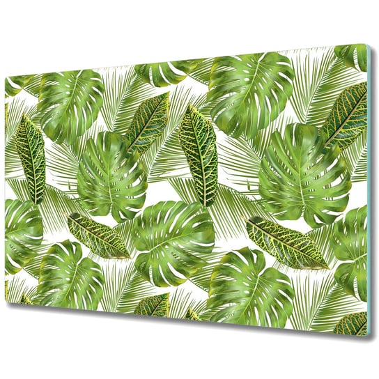 Deska Kuchenna z Wyjątkowym Printem - Tropikalne liście - 80x52 cm Coloray
