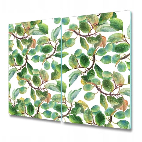 Deska Kuchenna z Wyjątkowym Printem - Zielone Śliwki - 2 sztuki 30x52 cm Coloray