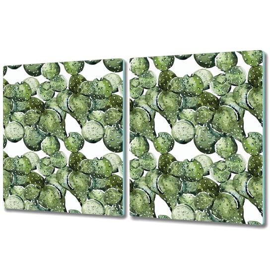 Deska Kuchenna ze Szkła Hartowanego - 2x 40x52 cm - Malowane kaktusy Coloray