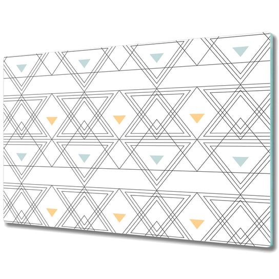 Deska Kuchenna ze Szkła Hartowanego - Abstrakcyjne trójkąty - 80x52 cm Coloray