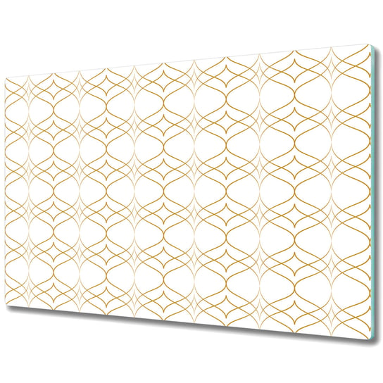 Deska Kuchenna ze Szkła Hartowanego - Złoty wzór - 80x52 cm Coloray