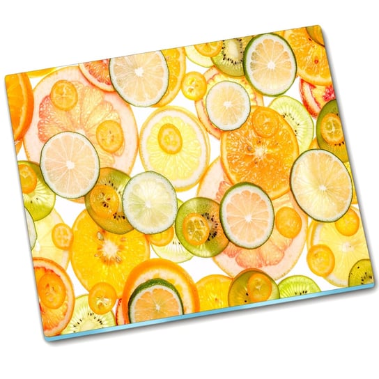 Deska na indukcję szklana Owoce cytrusowe - 60x52 cm Tulup