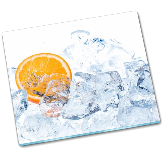 Deska na indukcję szklana Pomarańcza Lód - 60x52 cm Tulup