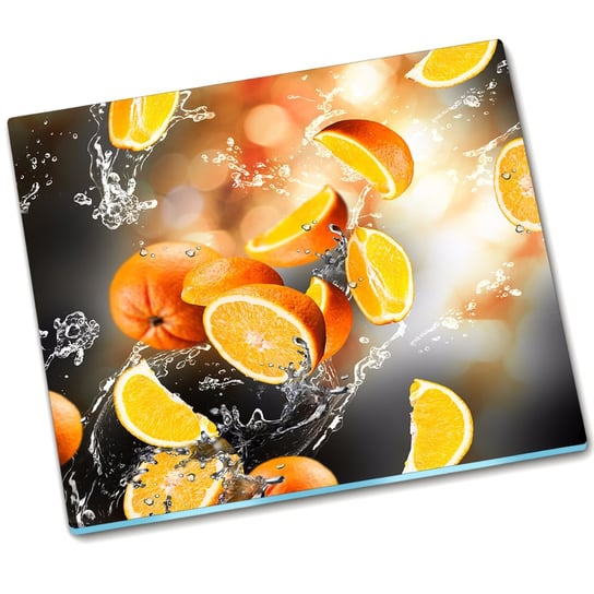Deska na indukcję szklana Pomarańcze Woda - 60x52 cm Tulup