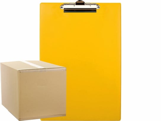 Deska podkładka PCV z klipem A4 żółta 10 sztuk TIERRA