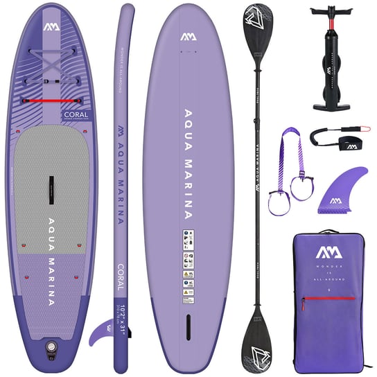 Deska pompowana SUP Aqua Marina Coral 10'2" Night Fade + wiosło Dual-Tech Aqua Marina