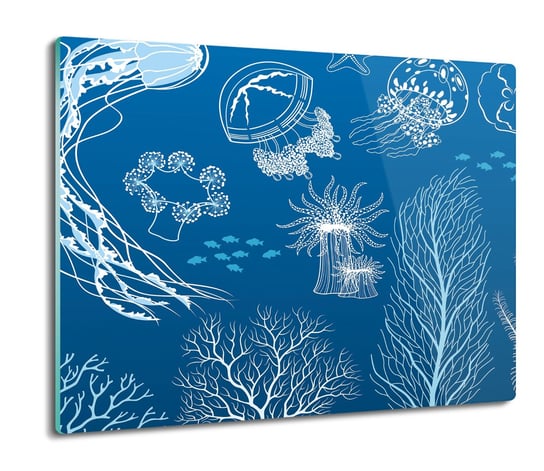 deska splashback druk Rośliny rafa meduza 60x52, ArtprintCave ArtPrintCave