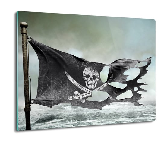 deska splashback szklana Flaga piraci morze 60x52, ArtprintCave ArtPrintCave