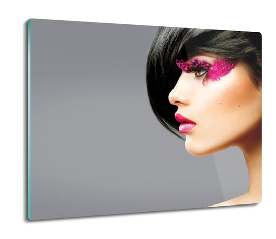 deska splashback szklana Kobieta makijaż 60x52, ArtprintCave ArtPrintCave