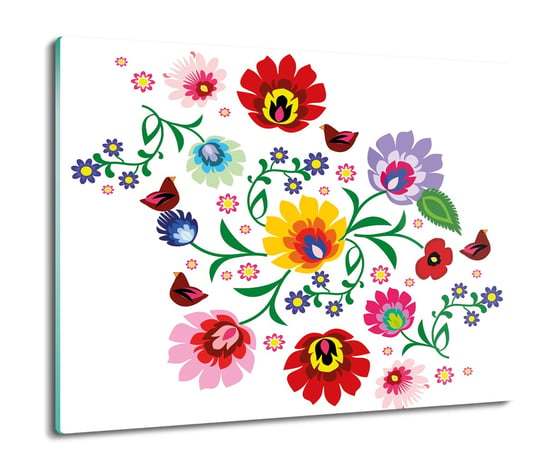 deska splashback z foto Kolor ludowy kwiaty 60x52, ArtprintCave ArtPrintCave