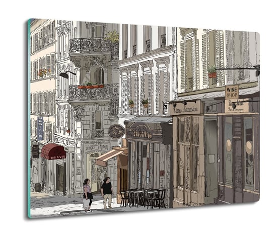 deska splashback z foto Ulica grafika Paryż 60x52, ArtprintCave ArtPrintCave
