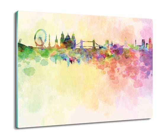 deska splashback ze szkła Londyn akwarela 60x52, ArtprintCave ArtPrintCave