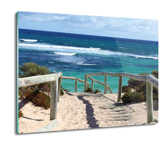 deska splashback ze szkła Plaża morze schody 60x52, ArtprintCave ArtPrintCave