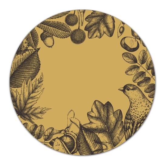 Deska szklana Jesienne liście w kolorze sepi fi40, Coloray Coloray