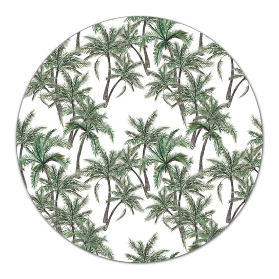 Deska szklana kuchenna dekor Tropikalne palmy fi40, Coloray Coloray