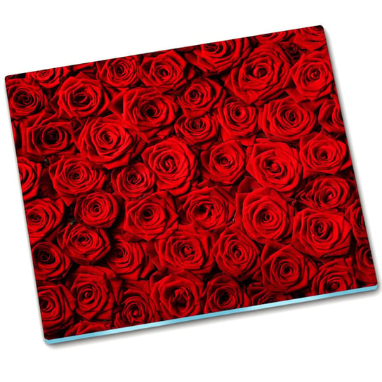 Deska szklana na indukcję Czerwone róże - 60x52 cm Tulup