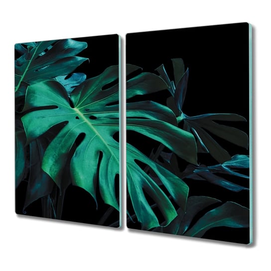 Deska szkło 2x30x52 Dżungla botanika liść kuchenna, Coloray Coloray