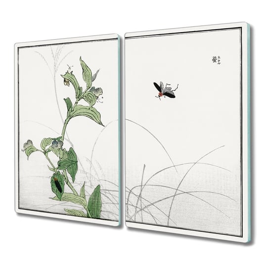 Deska szkło 2x30x52 Liście jezioro owady z grafiką, Coloray Coloray